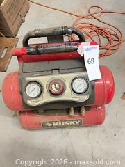 MaxSold Auction: Husky 4-Gallon Portable Air Compressor H1504ST 120V - Glendale (California, USA) PARTNER MANAGED Downsizing Online Auction - Raymond Avenue