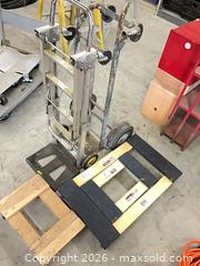 MaxSold Auction: Lot: 2 Wooden Mover's Dollies & 2 Hand Trucks - Glendale (California, USA) PARTNER MANAGED Downsizing Online Auction - Raymond Avenue