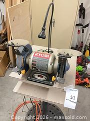 MaxSold Auction: Ryobi 6" Bench Grinder on Pedestal Stand - Glendale (California, USA) PARTNER MANAGED Downsizing Online Auction - Raymond Avenue