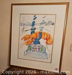 MaxSold Auction: Limited Edition Signed Salvador Dali Color Lithograph Lobster & Telephone era 1975 - Golden (Colorado, USA) SELLER MANAGED Estate Sale Online Auction - 9th Street