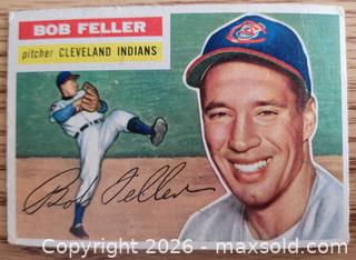 MaxSold Auction: 1956 Bob Feller baseball card - Gloucester (Massachusetts, USA) SELLER MANAGED Downsizing Online Auction - Kondelin Road