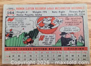 MaxSold Auction: 1956 Harmon Killebrew baseball card - Gloucester (Massachusetts, USA) SELLER MANAGED Downsizing Online Auction - Kondelin Road