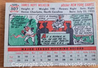 MaxSold Auction: 1956 Hoyt Wilhelm baseball card - Gloucester (Massachusetts, USA) SELLER MANAGED Downsizing Online Auction - Kondelin Road