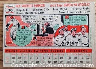 MaxSold Auction: 1956 Jackie Robinson baseball card  - Gloucester (Massachusetts, USA) SELLER MANAGED Downsizing Online Auction - Kondelin Road