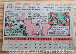 MaxSold Auction: 1956 Jim Piersall baseball card - Gloucester (Massachusetts, USA) SELLER MANAGED Downsizing Online Auction - Kondelin Road
