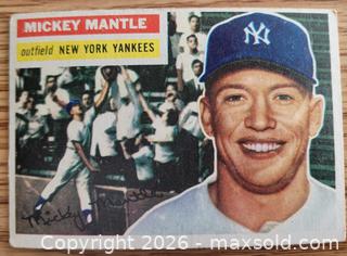 MaxSold Auction: 1956 Mickey Mantle baseball card - Gloucester (Massachusetts, USA) SELLER MANAGED Downsizing Online Auction - Kondelin Road