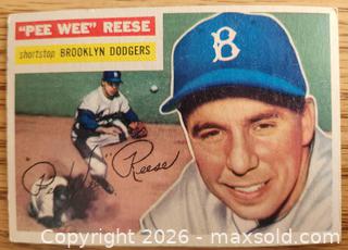 MaxSold Auction: 1956 Pee Wee Reese baseball card - Gloucester (Massachusetts, USA) SELLER MANAGED Downsizing Online Auction - Kondelin Road
