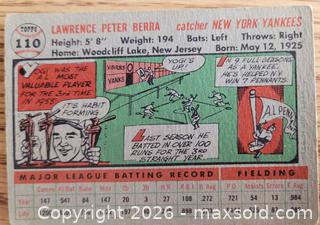 MaxSold Auction: 1956 Yogi Berra baseball card - Gloucester (Massachusetts, USA) SELLER MANAGED Downsizing Online Auction - Kondelin Road