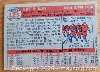 MaxSold Auction: 1957 Al Kaline baseball card - Gloucester (Massachusetts, USA) SELLER MANAGED Downsizing Online Auction - Kondelin Road