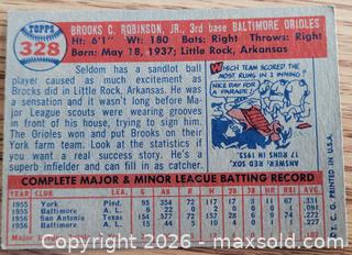 MaxSold Auction: 1957 Brooks Robinson baseball card - Gloucester (Massachusetts, USA) SELLER MANAGED Downsizing Online Auction - Kondelin Road