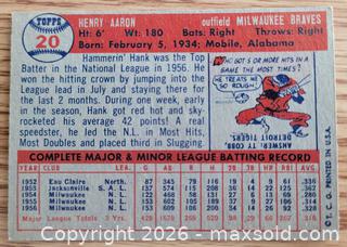 MaxSold Auction: 1957 Hank Aaron baseball card - Gloucester (Massachusetts, USA) SELLER MANAGED Downsizing Online Auction - Kondelin Road