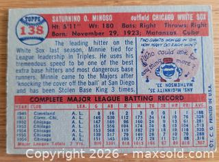 MaxSold Auction: 1957 Minnie Minosa baseball card - Gloucester (Massachusetts, USA) SELLER MANAGED Downsizing Online Auction - Kondelin Road