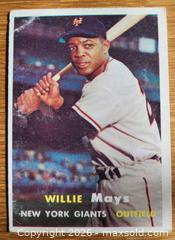 MaxSold Auction: 1957 Willie Mays baseball card - Gloucester (Massachusetts, USA) SELLER MANAGED Downsizing Online Auction - Kondelin Road