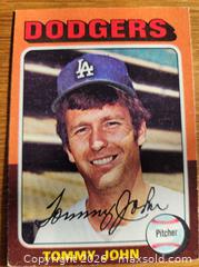 MaxSold Auction: 1975 Tommy John baseball card - Gloucester (Massachusetts, USA) SELLER MANAGED Downsizing Online Auction - Kondelin Road