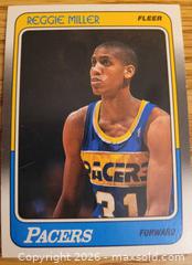 MaxSold Auction: 1988 Reggie Miller basketball card  - Gloucester (Massachusetts, USA) SELLER MANAGED Downsizing Online Auction - Kondelin Road