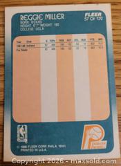 MaxSold Auction: 1988 Reggie Miller basketball card  - Gloucester (Massachusetts, USA) SELLER MANAGED Downsizing Online Auction - Kondelin Road