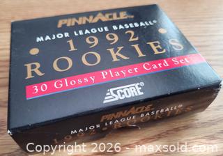 MaxSold Auction: Box of Pinnacle 1992 Rookie baseball cards - Gloucester (Massachusetts, USA) SELLER MANAGED Downsizing Online Auction - Kondelin Road