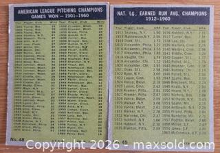 MaxSold Auction: Two 1961 pitching leaders baseball cards - Gloucester (Massachusetts, USA) SELLER MANAGED Downsizing Online Auction - Kondelin Road