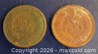 MaxSold Auction: Two Indian Head pennies - Gloucester (Massachusetts, USA) SELLER MANAGED Downsizing Online Auction - Kondelin Road