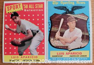 MaxSold Auction: Two Luis Aparicio all-star baseball cards - Gloucester (Massachusetts, USA) SELLER MANAGED Downsizing Online Auction - Kondelin Road