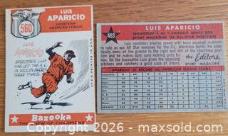 MaxSold Auction: Two Luis Aparicio all-star baseball cards - Gloucester (Massachusetts, USA) SELLER MANAGED Downsizing Online Auction - Kondelin Road
