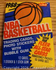 MaxSold Auction: Unopened 1988 Fleer NBA Basketball wax pack - Gloucester (Massachusetts, USA) SELLER MANAGED Downsizing Online Auction - Kondelin Road