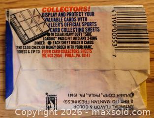 MaxSold Auction: Unopened 1988 Fleer NBA Basketball wax pack - Gloucester (Massachusetts, USA) SELLER MANAGED Downsizing Online Auction - Kondelin Road