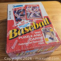 MaxSold Auction: Unopened box of Donruss 1990 baseball cards - Gloucester (Massachusetts, USA) SELLER MANAGED Downsizing Online Auction - Kondelin Road