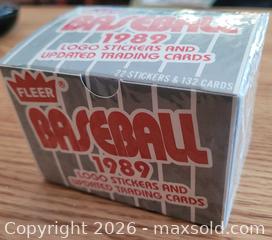 MaxSold Auction: Unopened Fleer 1989 Trading cards  - Gloucester (Massachusetts, USA) SELLER MANAGED Downsizing Online Auction - Kondelin Road