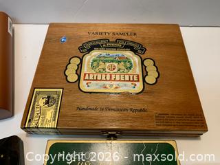 MaxSold Auction: Lot of 9 Vintage Cigar Boxes & Collectible Cigar/Cigarette Tins - New Westminster (British Columbia, Canada) SELLER MANAGED Reseller Online Auction - Canfor Avenue