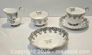 MaxSold Auction: Royal Albert 5-Piece Porcelain Tea Service — 25th Anniversary - New Westminster (British Columbia, Canada) SELLER MANAGED Reseller Online Auction - Canfor Avenue