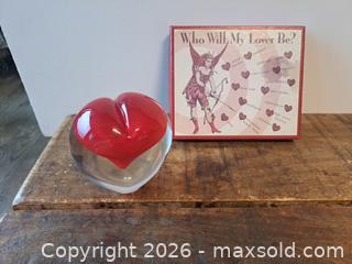 MaxSold Auction: Valentine paper weight and a valentine game - New Westminster (British Columbia, Canada) SELLER MANAGED Reseller Online Auction - Canfor Avenue