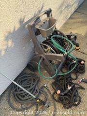 MaxSold Auction: Hose and Watering Bundle: Reel Cart, Hoses and Spray Wand  - Lincoln (California, USA) PARTNER MANAGED Moving Online Auction - Tiger Lily Lane
