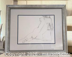 MaxSold Auction: Pair of Framed Fashion and Figure Art Prints  - Lincoln (California, USA) PARTNER MANAGED Moving Online Auction - Tiger Lily Lane