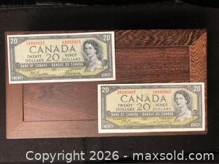 MaxSold Auction: 1954 Collector Canada Banknote Pair - Saanich (British Columbia, Canada) SELLER MANAGED Downsizing Online Auction - Colquitz Avenue