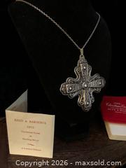 MaxSold Auction: Large Silver Cross & Chain - Saanich (British Columbia, Canada) SELLER MANAGED Downsizing Online Auction - Colquitz Avenue