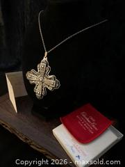 MaxSold Auction: Large Silver Cross & Chain - Saanich (British Columbia, Canada) SELLER MANAGED Downsizing Online Auction - Colquitz Avenue