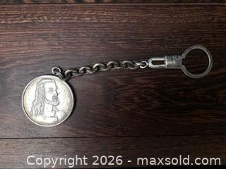 MaxSold Auction: Silver Jesus Medal Key Chain - Saanich (British Columbia, Canada) SELLER MANAGED Downsizing Online Auction - Colquitz Avenue