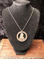 MaxSold Auction: Silver Medallion & Necklace - Saanich (British Columbia, Canada) SELLER MANAGED Downsizing Online Auction - Colquitz Avenue