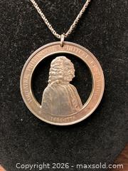 MaxSold Auction: Silver Medallion & Necklace - Saanich (British Columbia, Canada) SELLER MANAGED Downsizing Online Auction - Colquitz Avenue