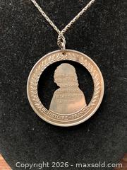 MaxSold Auction: Silver Medallion & Necklace - Saanich (British Columbia, Canada) SELLER MANAGED Downsizing Online Auction - Colquitz Avenue