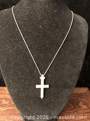 MaxSold Auction: Sterling Crowned Crucifix & Chain - Saanich (British Columbia, Canada) SELLER MANAGED Downsizing Online Auction - Colquitz Avenue