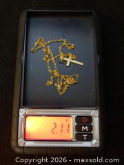 MaxSold Auction: Untested Small Cross and Chain - Saanich (British Columbia, Canada) SELLER MANAGED Downsizing Online Auction - Colquitz Avenue