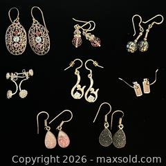 MaxSold Auction: 8 Pairs of Sterling Silver Earrings 925 Lot of Jewellery - Toronto (Ontario, Canada) SELLER MANAGED Downsizing Online Auction - Greenland Road