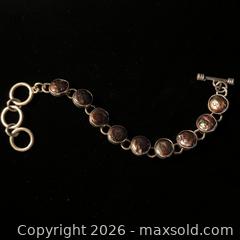 MaxSold Auction: 950 Silver Black Freshwater Coin Pearl Bracelet Adjustable Iridescent - Toronto (Ontario, Canada) SELLER MANAGED Downsizing Online Auction - Greenland Road