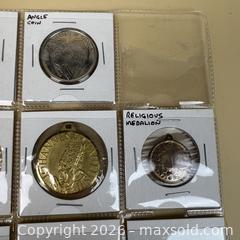 MaxSold Auction: Catholic Tokens Pendants Pilgrimage Religious Medals  - Toronto (Ontario, Canada) SELLER MANAGED Downsizing Online Auction - Greenland Road