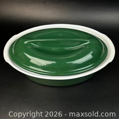 MaxSold Auction: Emile Henry France Green Lidded Casserole Baker Stoneware 03.04 - Toronto (Ontario, Canada) SELLER MANAGED Downsizing Online Auction - Greenland Road