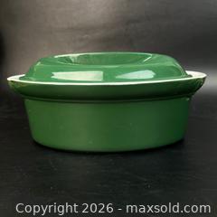 MaxSold Auction: Emile Henry France Green Lidded Casserole Baker Stoneware 03.04 - Toronto (Ontario, Canada) SELLER MANAGED Downsizing Online Auction - Greenland Road