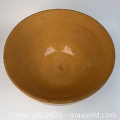 MaxSold Auction: Large Medalta Yellow Ware Mixing Bowl Primitive Antique Yellowware Farmhouse Decor - Toronto (Ontario, Canada) SELLER MANAGED Downsizing Online Auction - Greenland Road