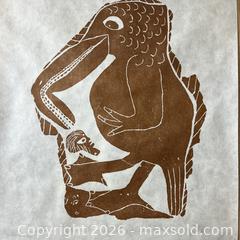 MaxSold Auction: Leah Qumaluk Inuit Print 2 Legend of Man Eating Bird Povungnituk - Toronto (Ontario, Canada) SELLER MANAGED Downsizing Online Auction - Greenland Road
